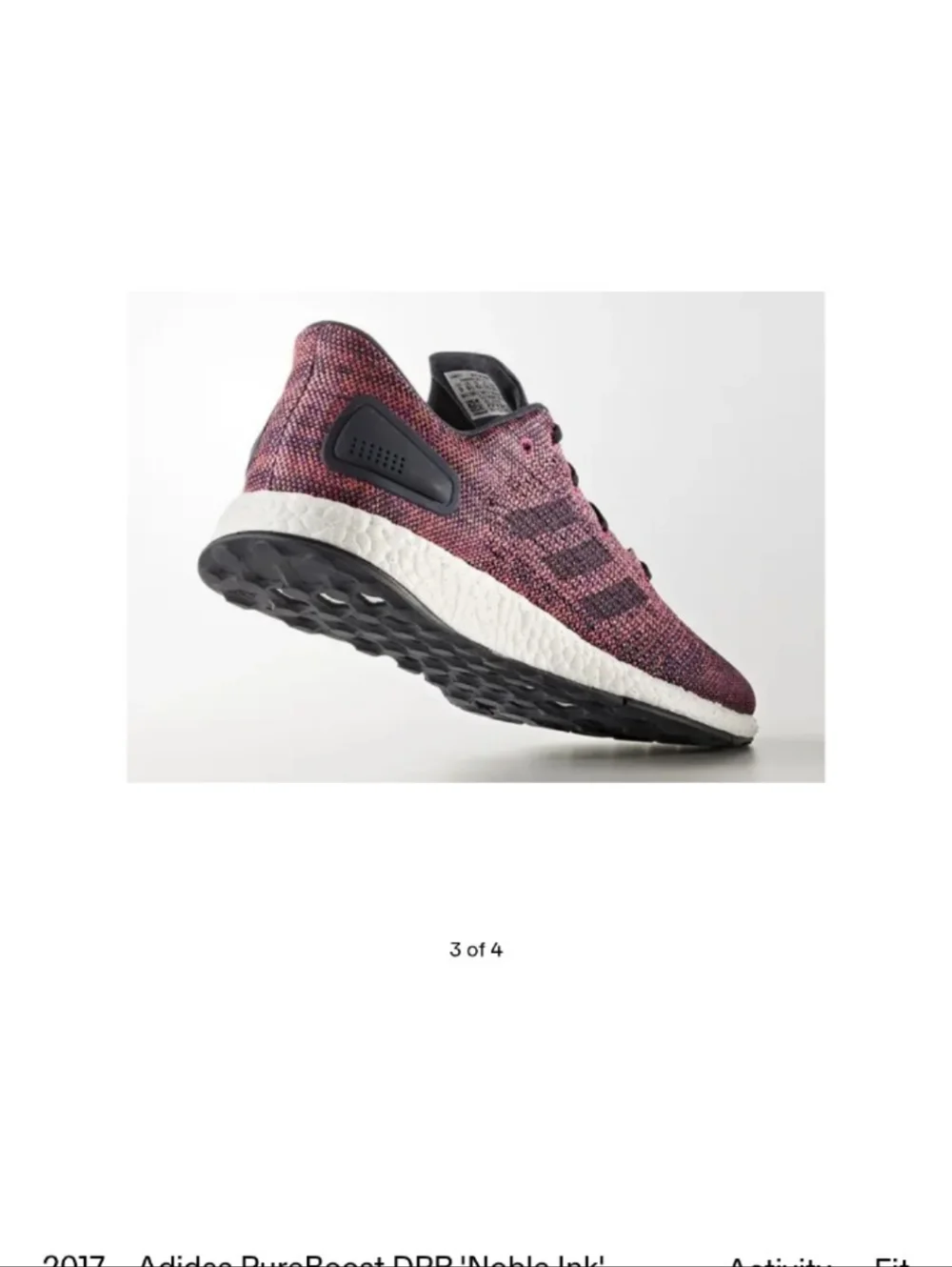 ADIDAS Pure Boost DPR Mens Running Sneakers - Size 9